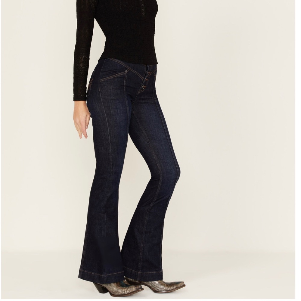 Dark Wash Flare Denim Jeans